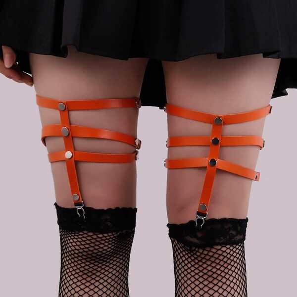 

2pcs PU Garter Belt, Orange