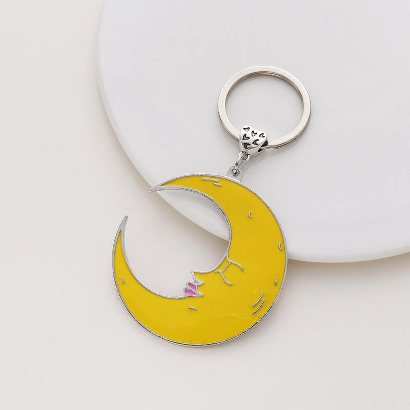 

Moon Charm Keychain, Yellow