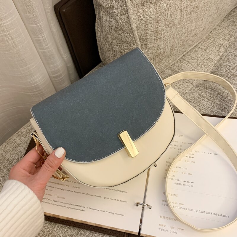 

Colorblock Crossbody Bag, White