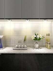 BASIC LIVING 6pcs Wireless Closet Cabinet LED Touch Light-Bright White - White - View 1