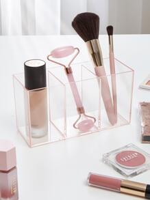 SHEIN BASIC LIVING Exclusive Makeup Brush Organizer-Clear Peach Blush