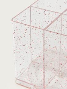 SHEIN 多功能化妝收納盒化妝品360度旋轉收納盒—玫瑰金亮片節日禮物 - 粉色 - 查看 9