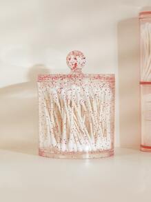 SHEIN BASIC LIVING 獨家圓形化妝收納盒-亮片玫瑰金