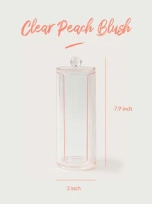 SHEIN BASIC LIVING Exclusive Facial Pad Organizer-Clear Peach Blush - Pink - View 3