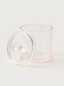 SHEIN BASIC LIVING Exclusive Round Makeup Organizer-Clear Peach Blush - Pink - View 8