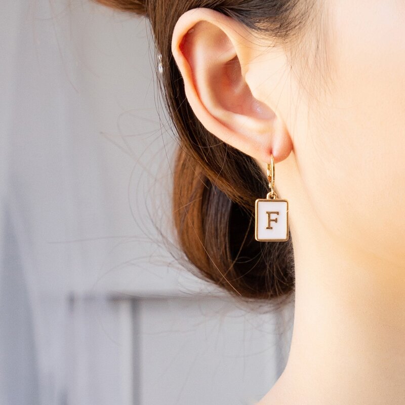 Geo Charm Earrings, Gold