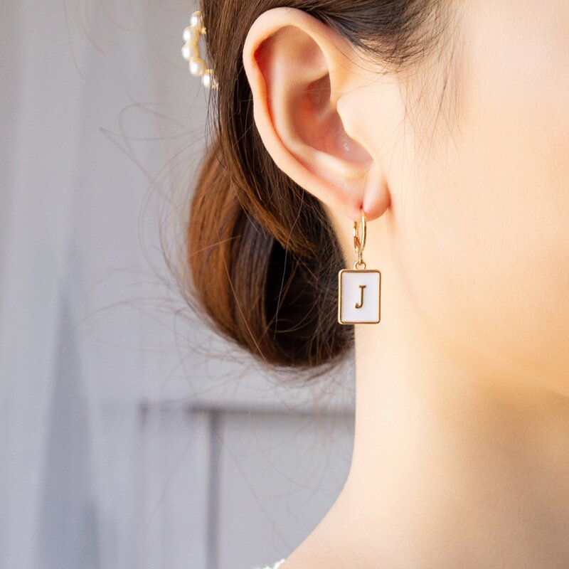 

Geo Charm Earrings, Gold