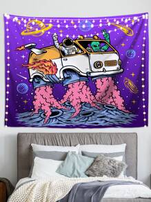 Cartoon Graphic Tapestry - Multicolor - View 1