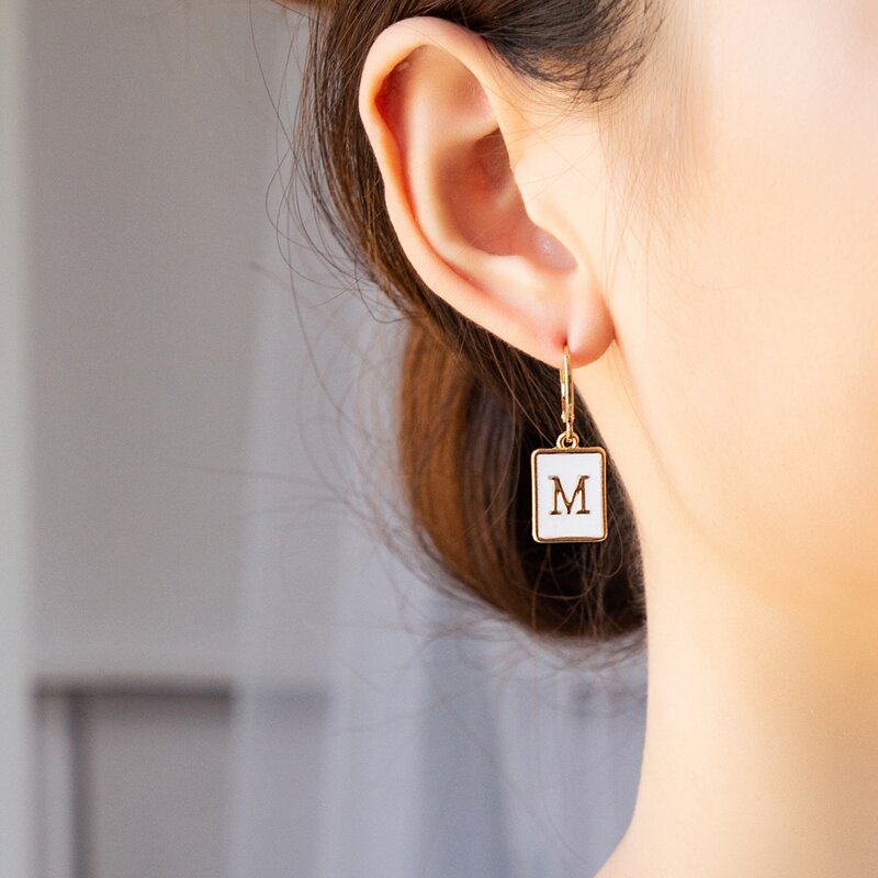 

Geo Charm Earrings, Gold
