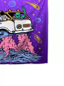 Cartoon Graphic Tapestry - Multicolor - View 3