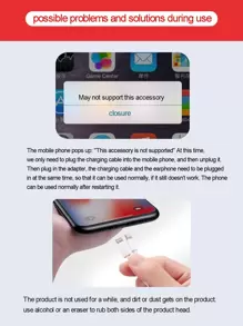 2 en 1 adaptador de cargador - Blanco - Ver 7