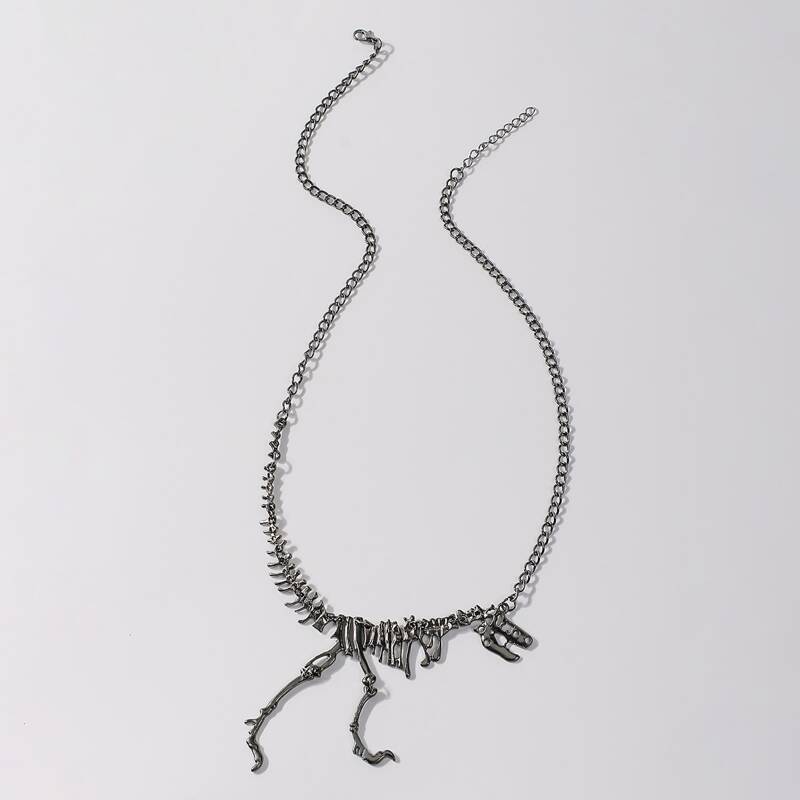 

Dinosaur Chain Necklace, Gun black