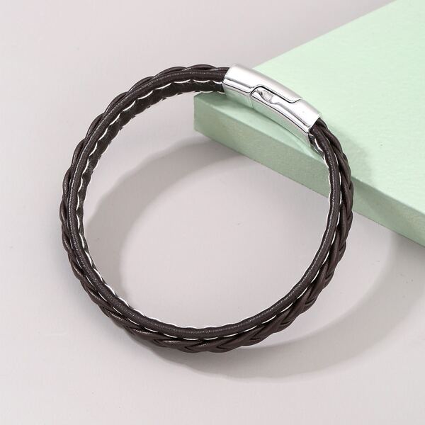 

Men PU Leather Bracelet, Brown