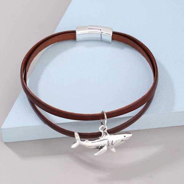 

Men Animal Charm Bracelet, Brown