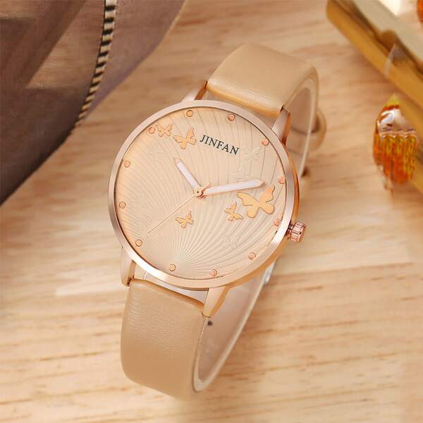 

Butterfly Pattern Dial Quartz Watch