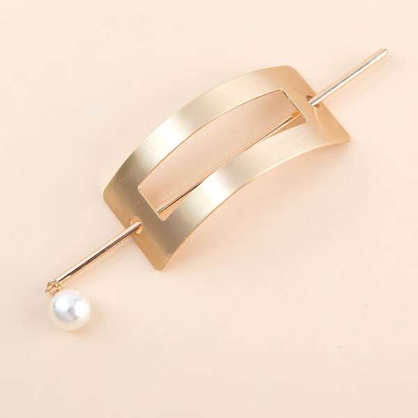 

Faux Pearl Decor Hair Pin, Gold