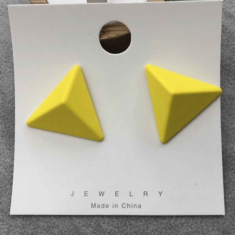 

Geo Stud Earrings, Yellow