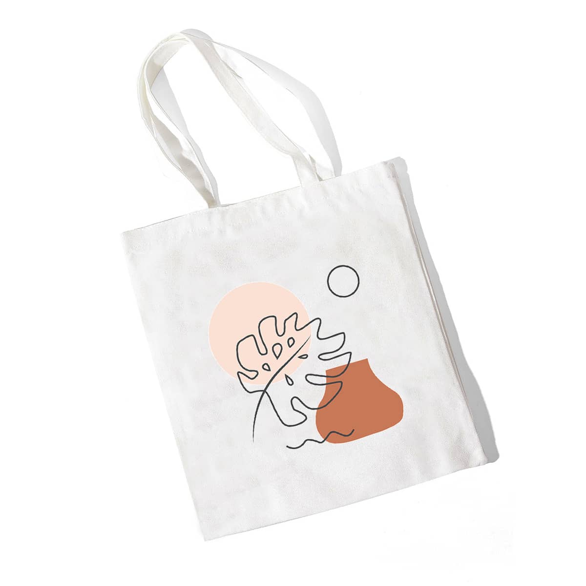 

Leaf Graphic Shopper Bag, White