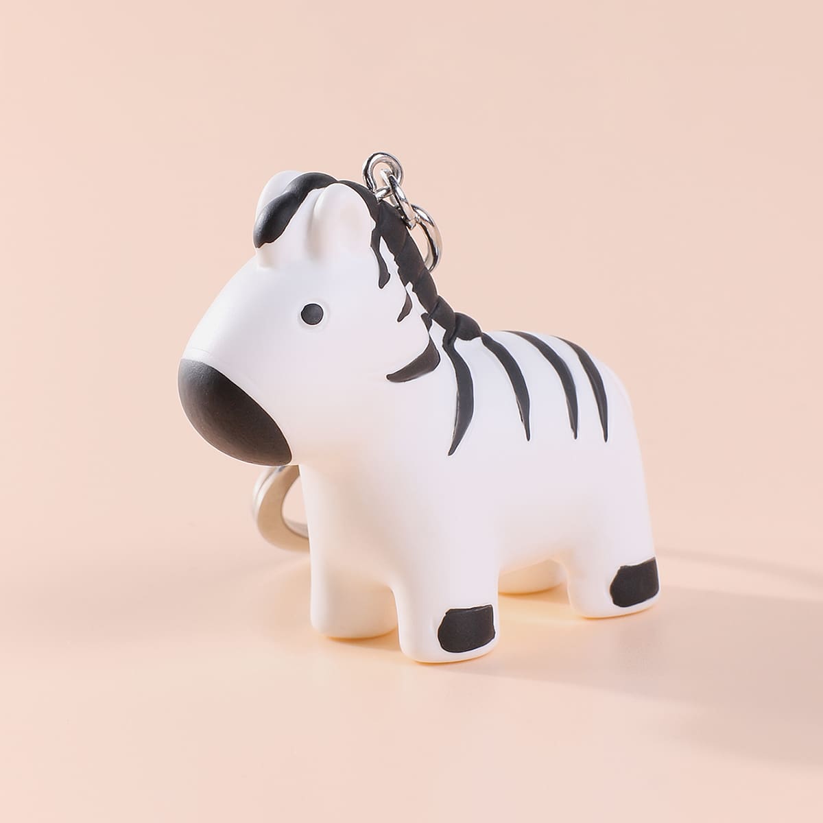 

Zebra Charm Keychain, Multicolor
