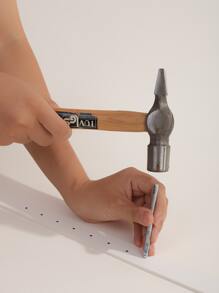 Thắt lưng khóa kim loại với dụng cụ đục lỗ - trắng - Xem 5