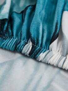 1入組葉子印花彈性沙發座墊套可拆卸座墊套家用防刮沙發套 - 彩色 - 查看 3