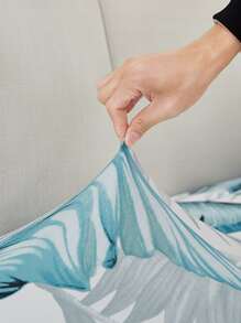 1入組葉子印花彈性沙發座墊套可拆卸座墊套家用防刮沙發套 - 彩色 - 查看 4