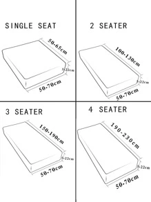 1入組葉子印花彈性沙發座墊套可拆卸座墊套家用防刮沙發套 - 彩色 - 查看 2