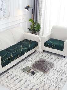 1 pieza Funda de sofá con patrón geométrico - Multicolor - Ver 4