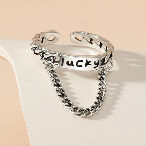 

Letter Engraved Ring, Antique silver