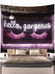 睫毛圖案掛毯 - 彩色 - 查看 1