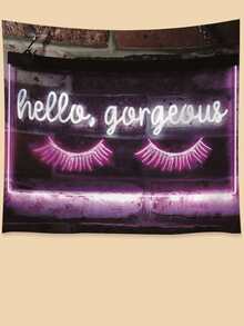 睫毛圖案掛毯 - 彩色 - 查看 3