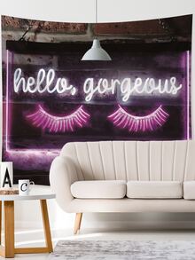 睫毛圖案掛毯 - 彩色 - 查看 5