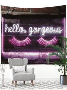 睫毛圖案掛毯 - 彩色 - 查看 7