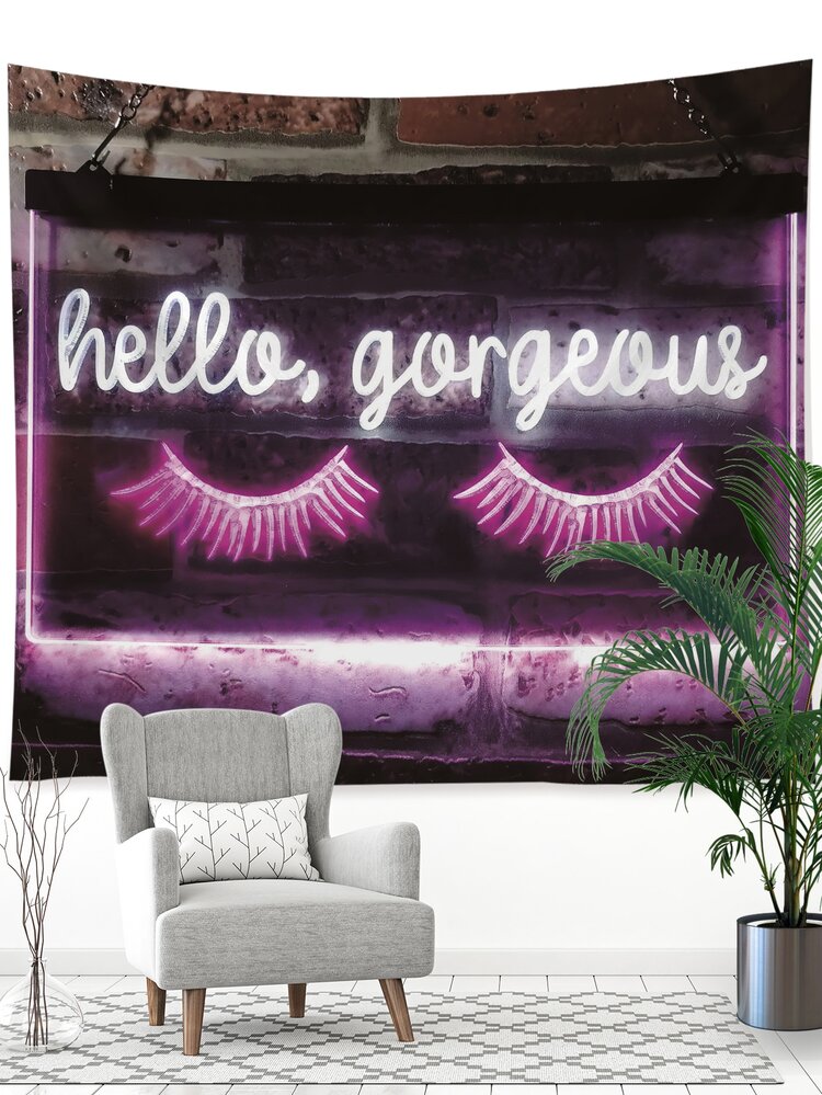 睫毛圖案掛毯 - 彩色 - 查看 7