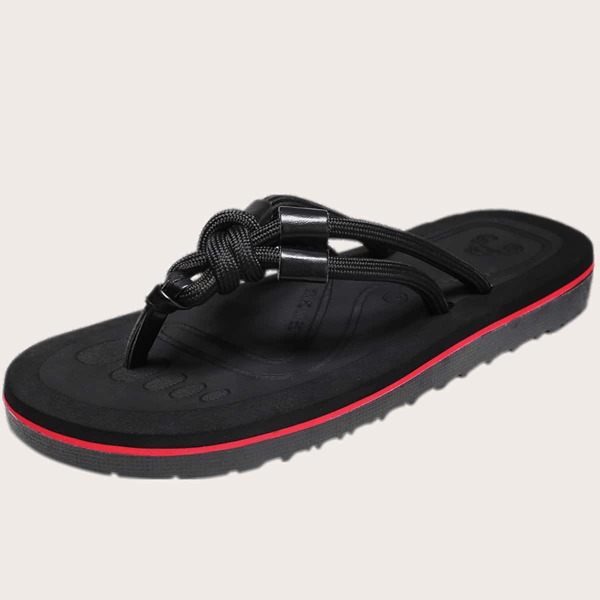 

Men Knot Detail Flip-Flops, Black