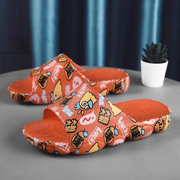 

Men Cartoon Graphic Slides, Orange