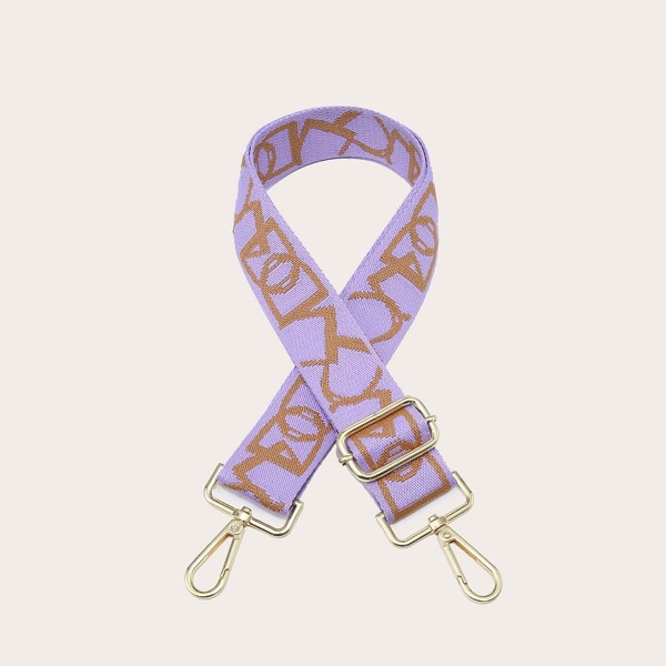 

Letter Graphic Bag Strap, Purple