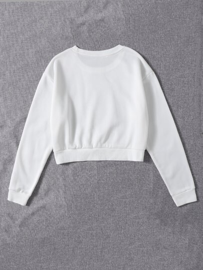 INAWLY Solid Round Neck Sweatshirt,Long Sleeve Tops Graduation,Teacher,Back To School Pullover Fall