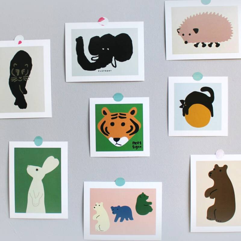 

8pcs Cartoon Graphic Decoration Paper, Multicolor