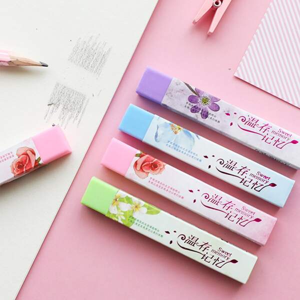 

2pcs Random Color Eraser, Multicolor