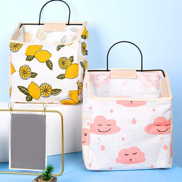 

1pc Cartoon Graphic Random Hanging Storage Bag, Multicolor