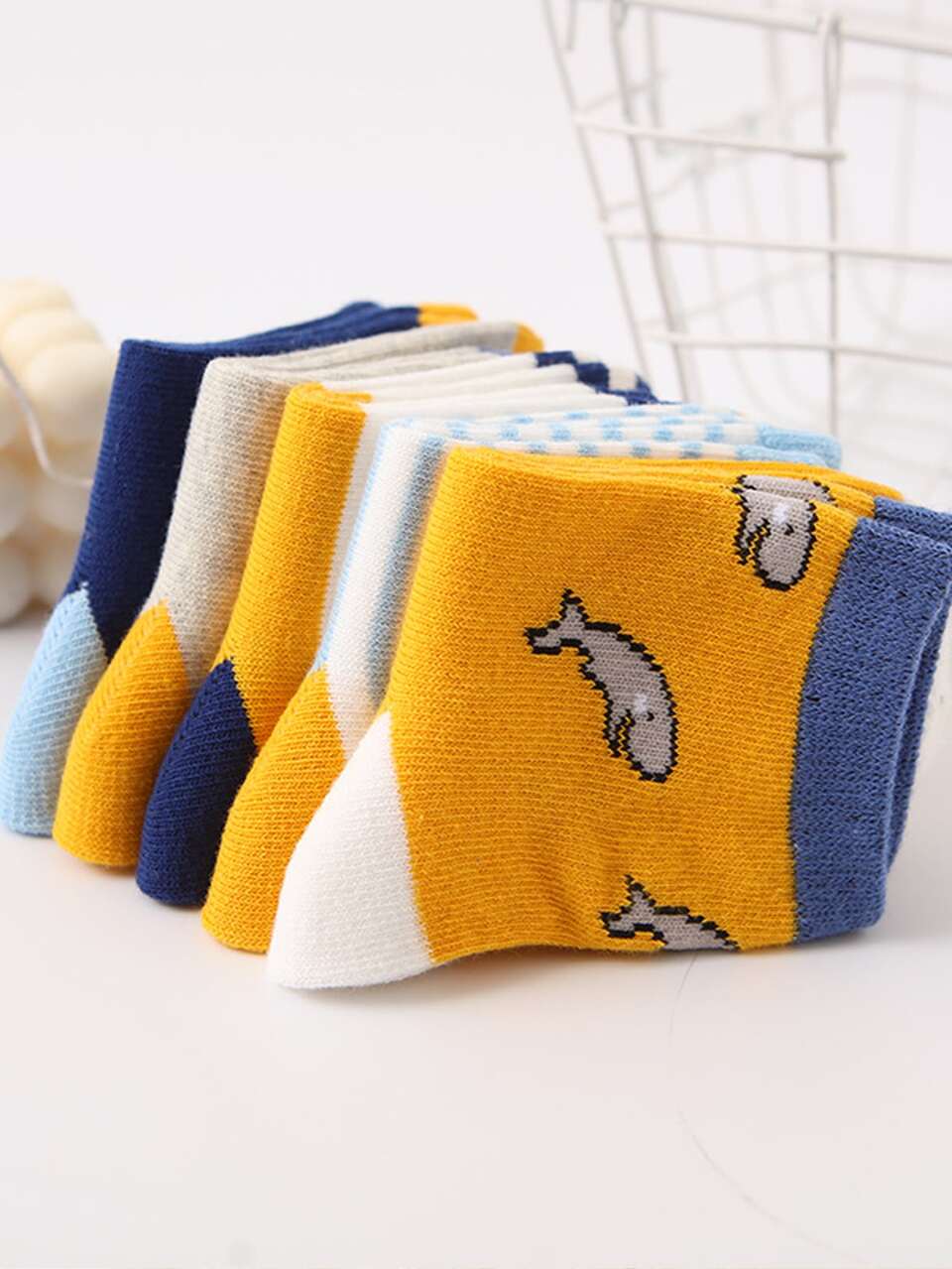 5pairs Toddler Kids Cartoon Graphic Socks