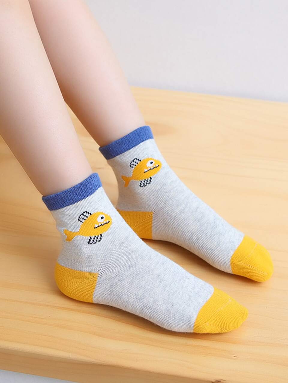 5pairs Toddler Kids Cartoon Graphic Socks