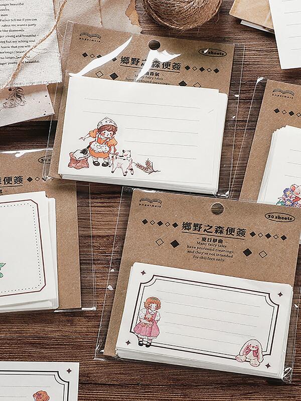 1pc Cartoon Graphic Random Sticky Note