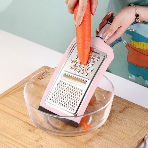 

1pc Stainless Steel Grater, Pink