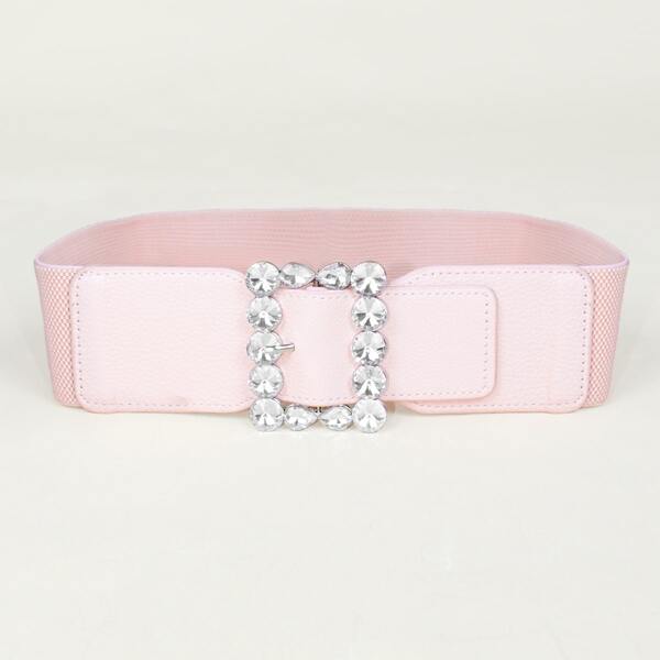 

Girls Rhinestone Decor Belt, Pink