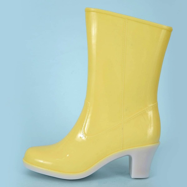 

Minimalist Chunky Rain Boots, Yellow