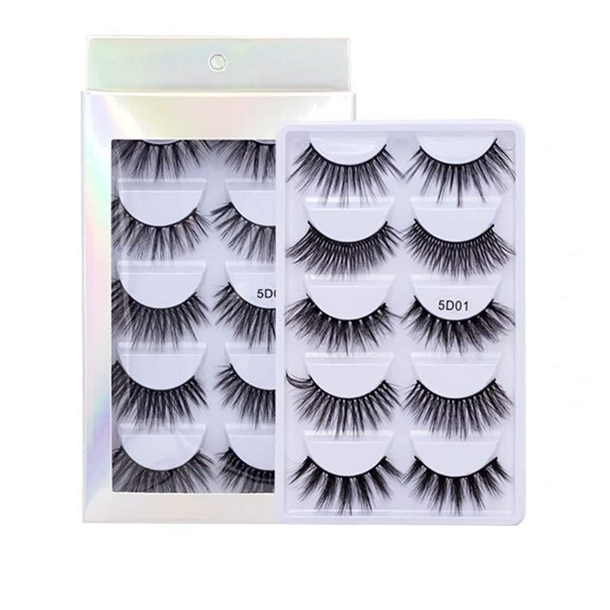 

5pairs Mix Type Eyelashes, Black
