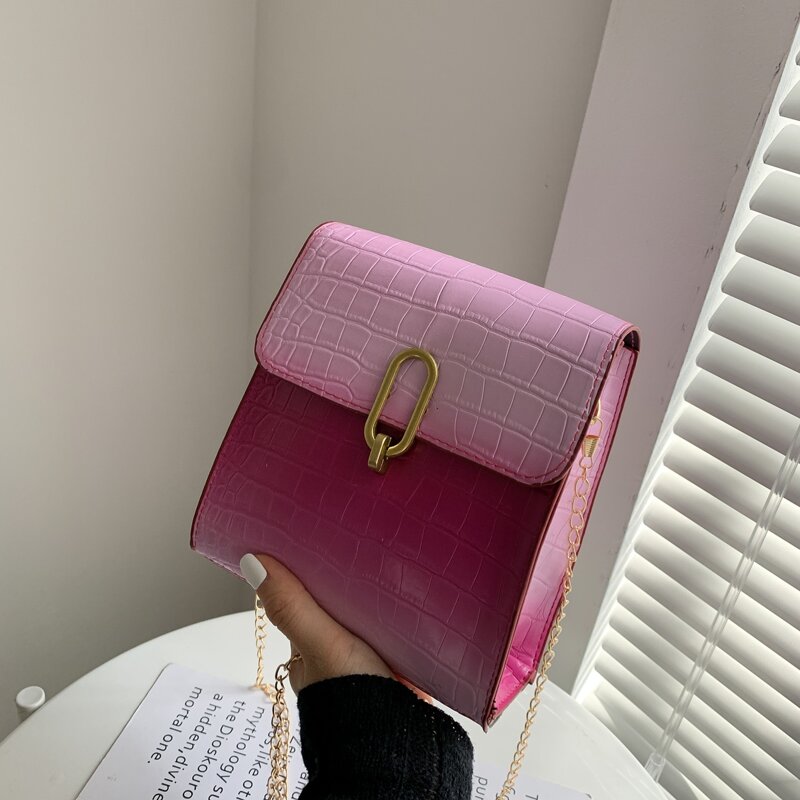 

Ombre Flap Crossbody Bag, Hot pink