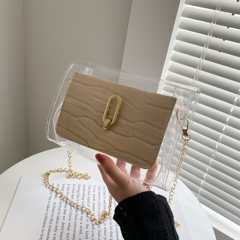 

Croc Embossed Crossbody Bag, Khaki